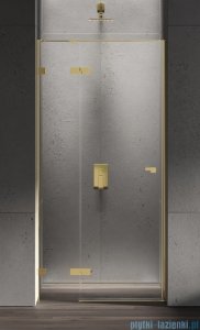New Trendy Eventa Gold Shine drzwi wnękowe pojedyncze 80x200 cm przejrzyste lewe Złoty połysk EXK-4671