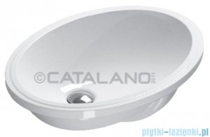 Catalano Sottopiano 52 umywalka podblatowa 52x42 cm biała 1SO5200