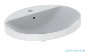 Geberit VariForm Umywalka owalna z półką z otworem na baterię 60x48cm KeraTect 500.724.00.2