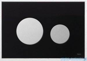 Tece Przycisk spłukujący ze szkła do WC Teceloop szkło czarne przyciski chrom matowy 9.240.655