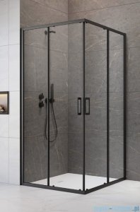 Radaway Premium Pro Black Kdd  kabina 90x100cm czarny mat/szkło przejrzyste 1017090-54-01L/1017100-54-01R