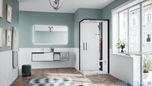 Novellini Glax 1 2.0 kabina z sauna parową 90x90 czarna G21A90M5-1HH