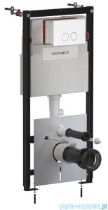 Omnires Flush Set Strongframe stelaż podtynkowy do WC z ECO spłukiwaniem przycisk spłukujący biały mat STFWCECO1M-RWM