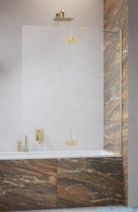 Radaway Essenza Brushed Gold PND II parawan nawannowy 110cm prawy szczotkowane złoto/przejrzyste 110002110-99-01R