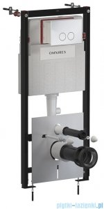 Omnires Flush Set Strongframe stelaż podtynkowy do WC przycisk spłukujący chrom połysk STFWC1M-RCR