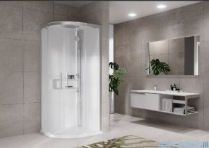 Novellini Glax 2 2.0 kabina z hydromasażem 90x90 srebrna G22R99M1-1BB