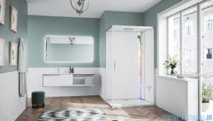 Novellini Glax 1 2.0 kabina z sauna parową 120x90 prawa srebrna G212P299DT5-1BB