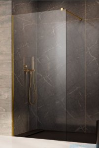 Radaway Modo X Gold II kabina Walk-in 130x200 złoty połysk/przejrzyste 10mm 389334-09-01