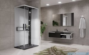 Novellini Glax 2 2.0 kabina z hydromasażem 100x80 prawa czarna G22A198DT1-1HU