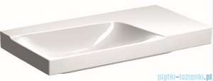 Geberit Xeno 2 Umywalka ścienna z półką po prawej stronie bez otworu na baterie 90x48 cm KeraTect 500.534.01.1