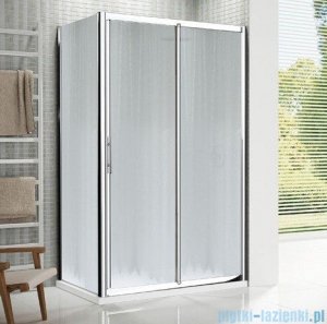 Novellini Drzwi prysznicowe przesuwne LUNES 2P 150 cm szkło przejrzyste profil srebrny LUNES2P150-1B