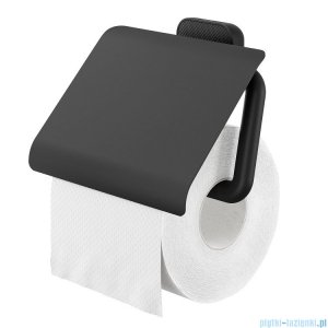 Tiger Carv Wieszak na papier toaletowy z pokrywą czarny 800239