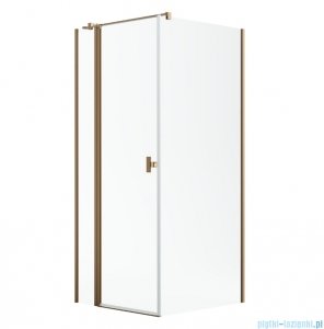 Radaway Nes Kdj II Brushed Copper kabina 80x90cm lewa szczotkowana miedź 10032080-93-01L/10039090-01-01