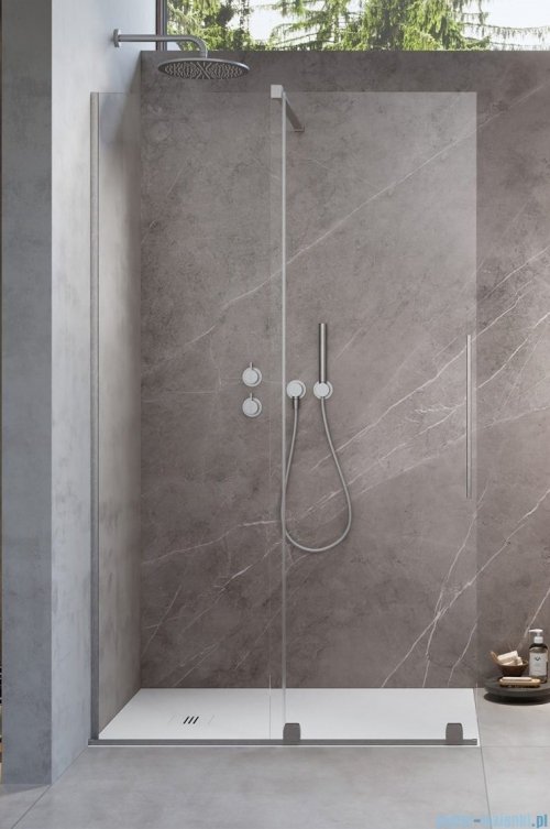 Radaway Furo Brushed Nickel kabina Walk-in 150x200cm lewa szczotkowany nikiel 10106788-91-01L/10110744-01-01