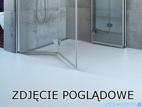 Radaway Essenza New KDJ-B kabina prysznicowa 100x80 prawa przejrzyste + brodzik Doros D + syfon 385083-01-01R/384051-01-01/SDRD1080-01