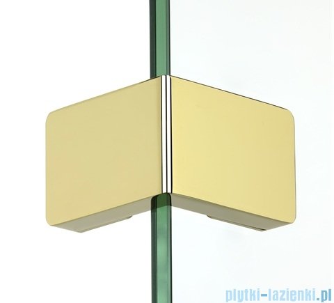 New Trendy Eventa Gold Shine kabina prysznicowa przyścienna 80x90x200 przejrzyste Prawa Złoty połysk EXK-4795