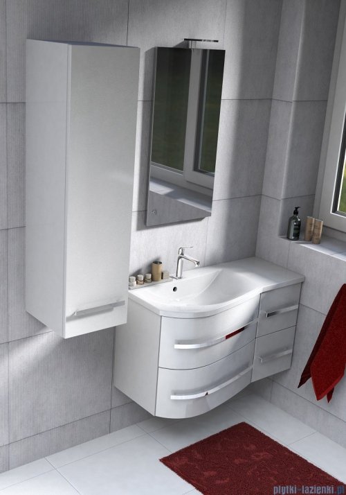 Oristo Opal szafka z umywalką lewa 90x50x44cm biały połysk OR30-SD4S-90-1-L/UME-OP-90-92-L