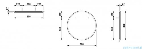 Luafen FRAME 25 lustro 80x80 cm  H4474329001441