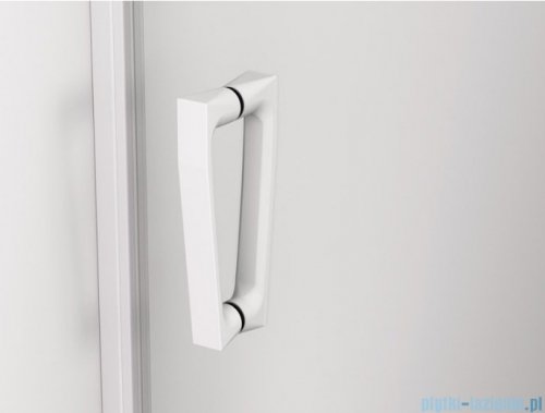SanSwiss Cadura White Line drzwi wahadłowe 140cm jednoczęściowe lewe z polem stałym biały mat CA31CG1400907