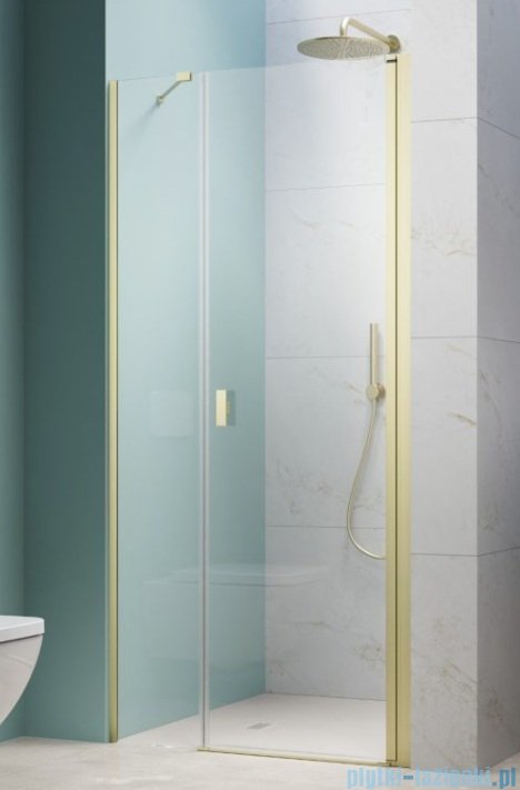 Radaway Nes Brushed Light Gold Dws Drzwi wnękowe 110cm prawe szczotkowane jasne złoto szkło przejrzyste 10028110-98-01R