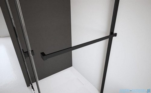 Radaway Nes 8 Black Dws I drzwi wnękowe 110cm prawe czarny mat/szkło przejrzyste 10078110-54-01R/10078111-01-01
