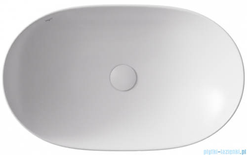 Besco Viya Cera-Line White umywalka nablatowa biała 61,5 cm biały połysk UNC-62-VIB