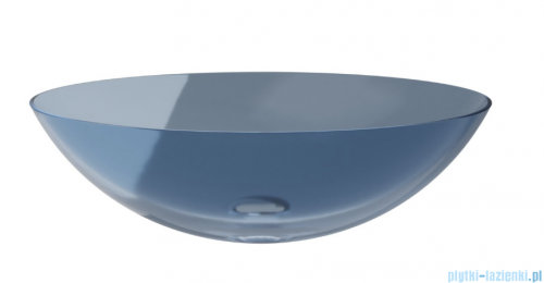 Besco Anya Blue Wave + maskownica biała umywalka nablatowa 50x35x15cm #UMA-50-BWW