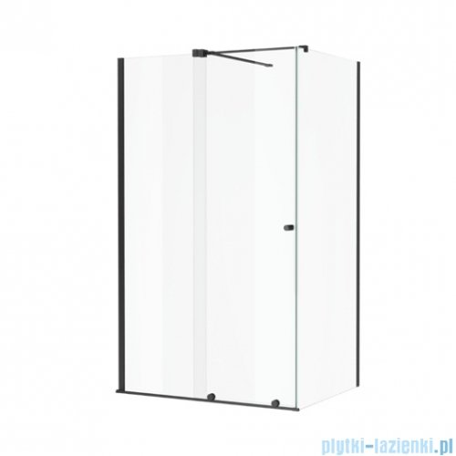 Excellent Ortigo kabina prostokątna 140x80 cm przejrzysta czarny mat KAEX.5016.K.1400.0800.BL