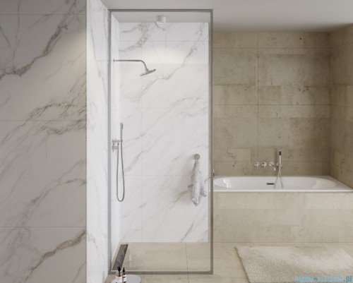 Besco Icon Chrom kabina walk-in 120x200cm przejrzyste ICH-120-200C