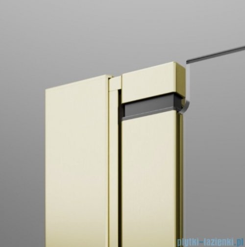 Radaway Nes KDD II Brushed Light Gold kabina walk-in 90cm prawa szczotkowane jasne złoto szkło przejrzyste 10031090-98-01R