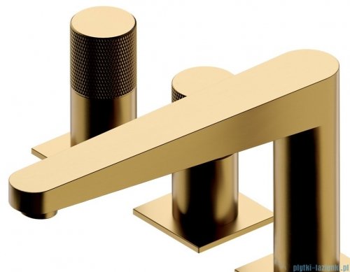 Omnires Contour bateria wannowa 4-otworowa złoto szczotkowane CT8032GLB