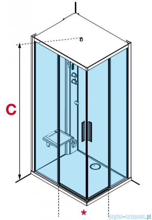 Novellini Glax 1 2.0 kabina standard 100x70 lewa biała G21A107ST-1UU