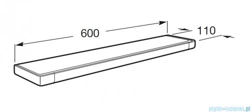 Roca Tempo półka ścienna 60 cm Chrom A817027001