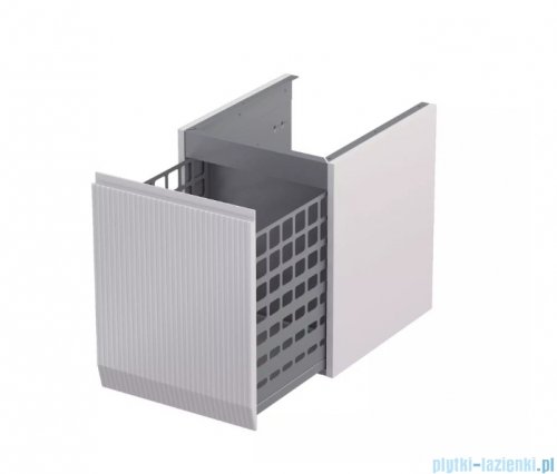 Oristo Brylant szafka niska z koszem Ryflowana 40x50x45cm piaskowy mat OR36-SN1S-40-10R