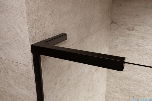 Radaway Modo SL Black II kabina Walk-in 75x200 prawa czarny mat/szkło przejrzyste 10319075-54-01R 