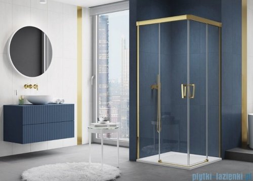 SanSwiss Cadura Gold Line drzwi przesuwne 90cm jednoskrzydłowe prawe z polem stałym CAE2D0901207