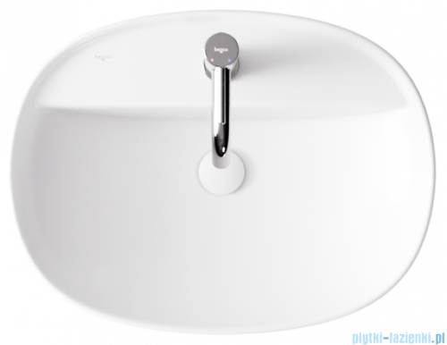 Besco Anes Cera-Line White umywalka nablatowa biała 50 cm biały połysk UNC-50-ANB