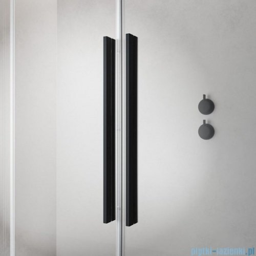 Radaway Furo Black PND II parawan nawannowy 170cm lewy szkło przejrzyste 10109888-54-01L/10112844-01-01