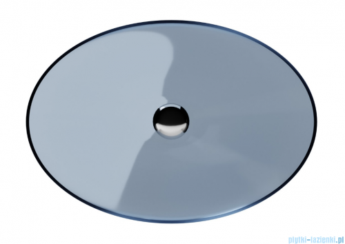Besco Anya Blue Wave + maskownica biała umywalka nablatowa 50x35x15cm #UMA-50-BWW