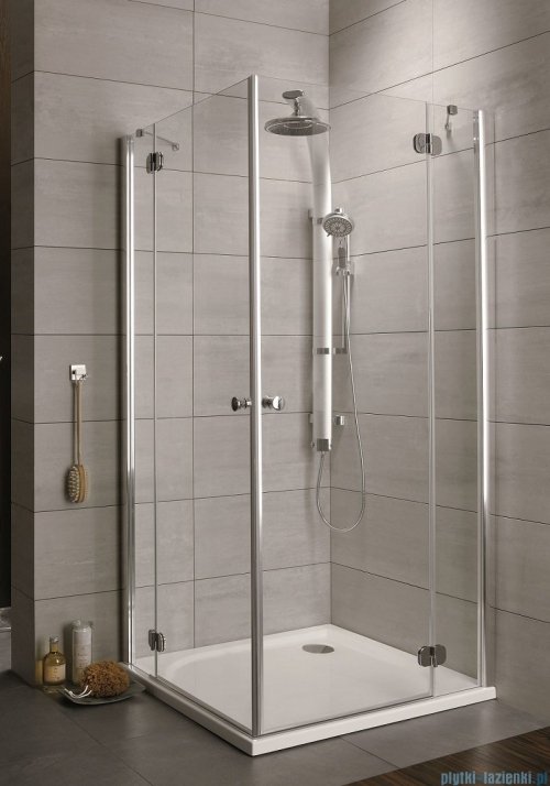Radaway Torrenta Kdd Kabina prysznicowa 80x100 szkło grafitowe + brodzik Doros D + syfon 32273-01-05NR