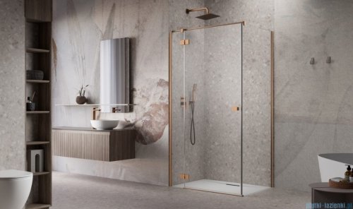Radaway Essenza 8 Brushed Copper Kdj kabina 120x110cm lewa szczotkowana miedź 10480812-01-01L/10470337-93-01L/10113110-01-01