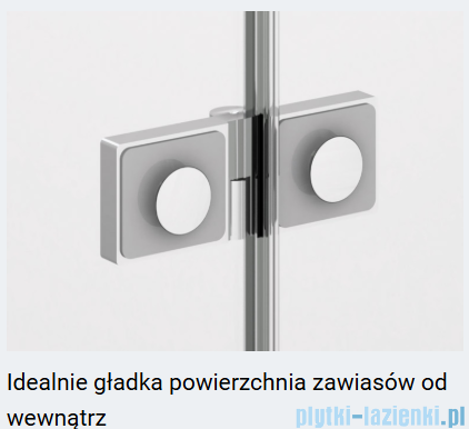 Ronal ANNEA AN13 Gunmetal szczotkowany Drzwi jednoczęściowe ze ścianką stałą w linii 90x200cm lewe grafit szczotkowany AN13G09002607