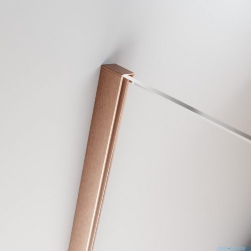 Radaway Furo Brushed Copper kabina Walk-in 140x200cm prawa szczotkowana miedź 10106738-93-01R/10110694-01-01