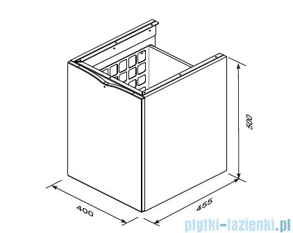 Oristo Siena szafka niska z koszem 40x50x45cm ceglany mat OR45-SN1S-40-19