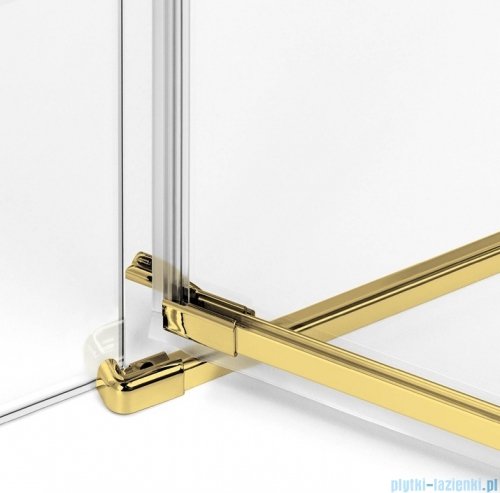 New Trendy Eventa Gold Shine kabina prysznicowa przyścienna 120x90x200 przejrzyste Prawa Złoty połysk EXK-4813
