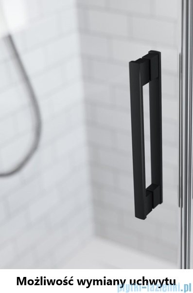 Radaway Idea 8 QL Black Kdj kabina 110x90cm prawa czarny mat/szkło przejrzyste 10550567-54-01R/10350503-01-01/10360090-01-01L