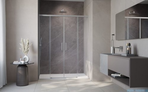 Radaway Idea 6 DWD Brushed GunMetal drzwi wnękowe 140cm szczotkowany grafit 387124-92-01