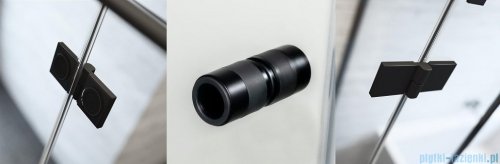  Radaway Nes 8 Black KDD B kabina walk in 80cm prawa czarny mat/szkło przejrzyste 10074080-54-01R