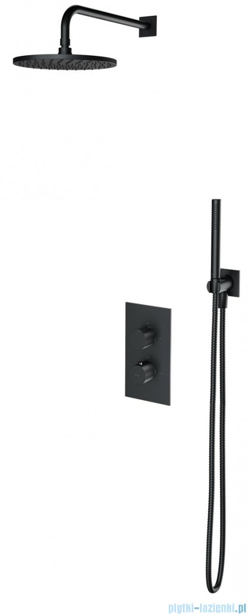 Omnires Contour system prysznicowy podtynkowy termostatyczny antracyt SYSCT11AT