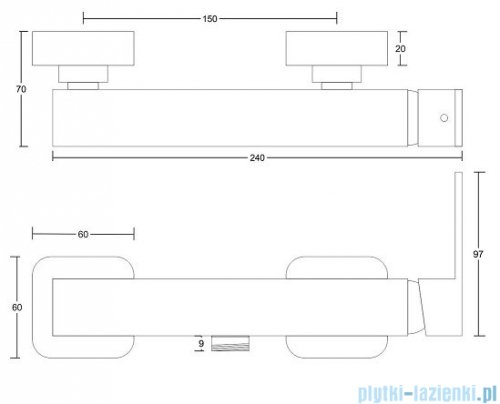 Corsan Ango bateria prysznicowa czarny półmat CMB3026BL